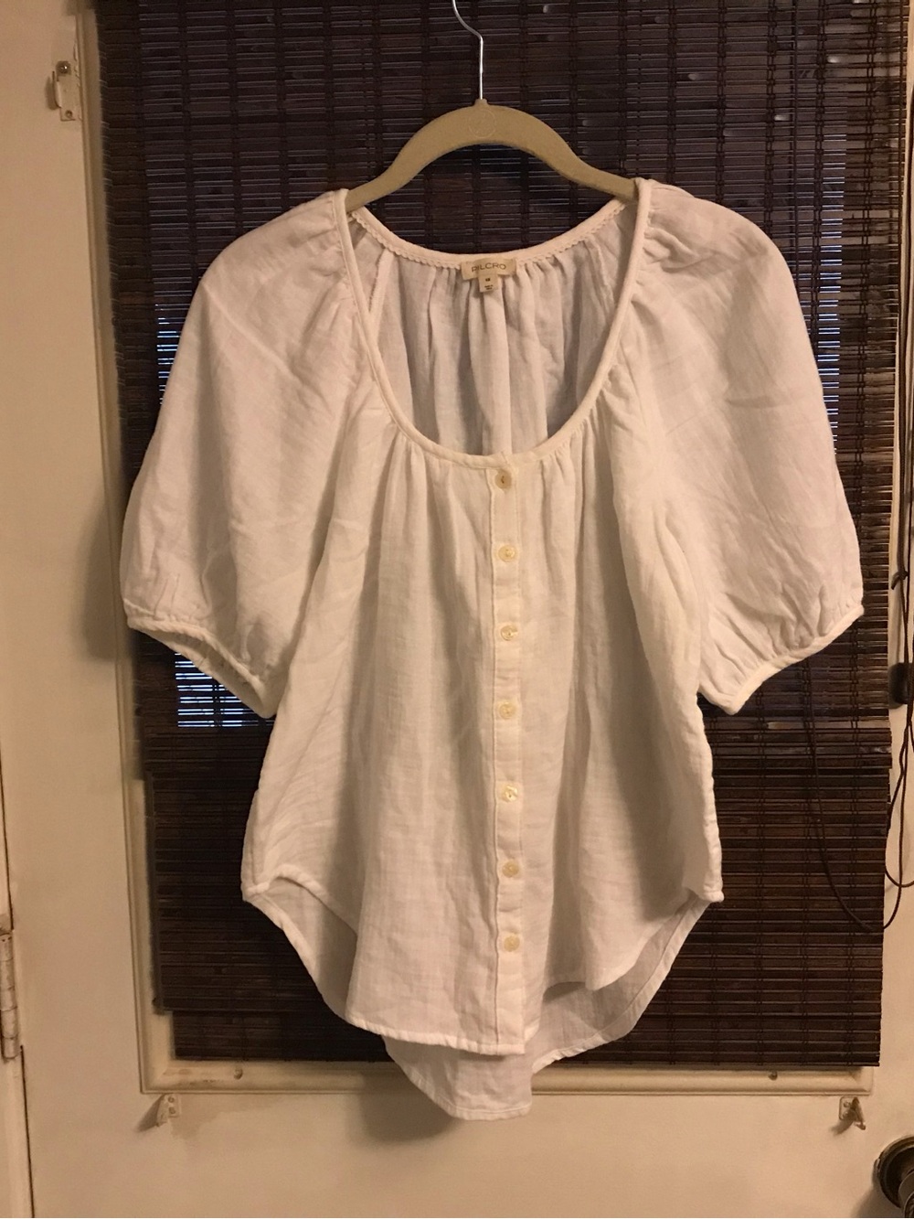 Pilcrc Ballon Sleeve Button down top - Picture 1 of 6